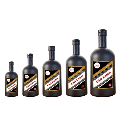 Garrafa nórdica de vidro preto